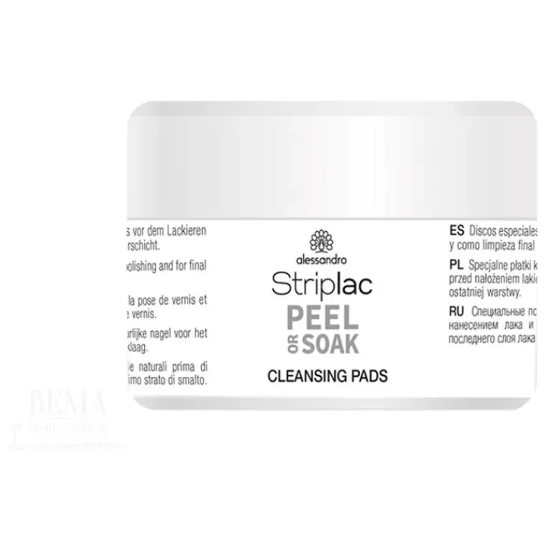 Alessandro Nagellak Remover|Striplac Peel or Soak Cleansing Pads 50 stuks