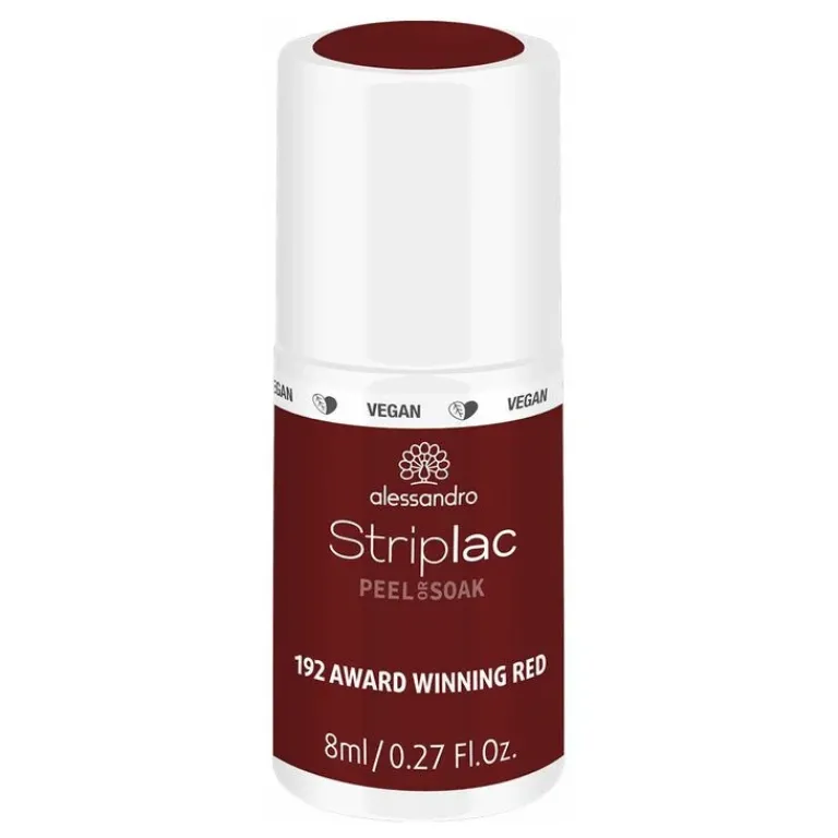 Alessandro Gel Nagellak|Striplac Peel Or Soak 192 Award Winning Red
