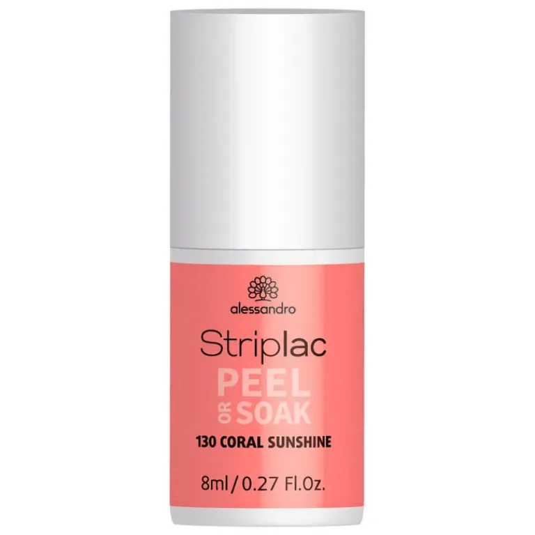 Alessandro Gel Nagellak|Striplac Peel Or Soak 130 Coral Sunshine