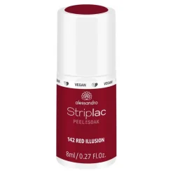 Alessandro Gel Nagellak|Striplac Peel Or Soak 142 Red Illusion