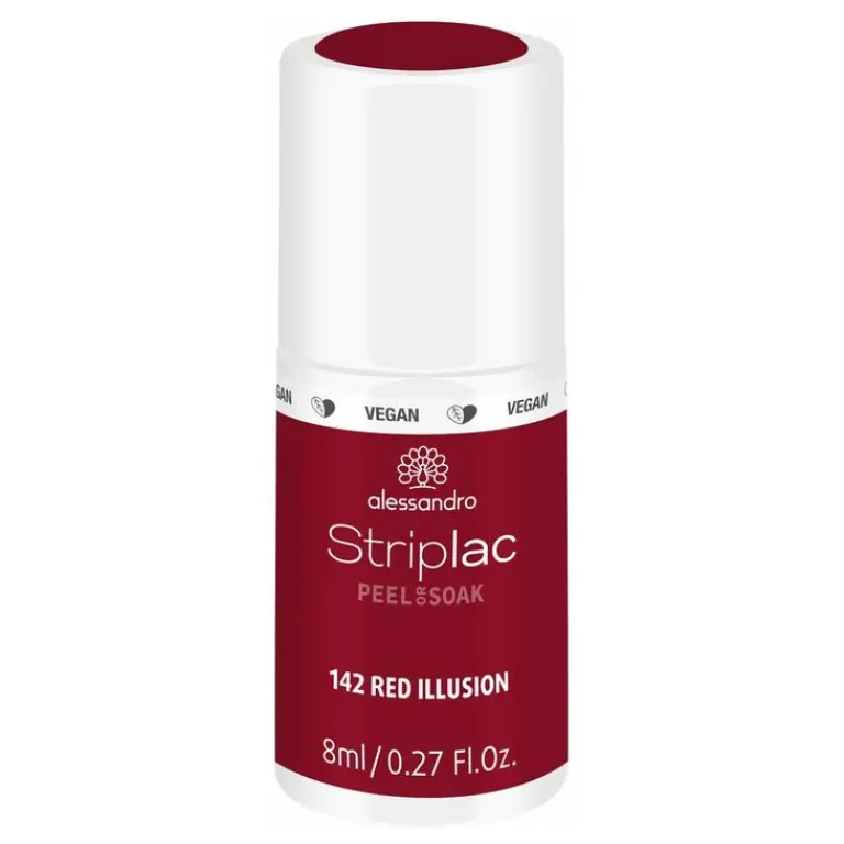 Alessandro Gel Nagellak|Striplac Peel Or Soak 142 Red Illusion