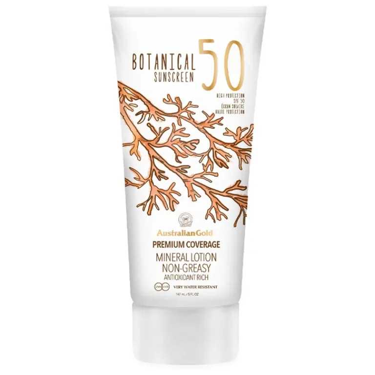 Australian Gold Zonbescherming|Botanical Sunscreen Mineral Lotion Premium Coverage SPF 50