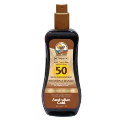 Australian Gold Zonbescherming|Spray Gel Sunscreen Instant Bronzer SPF 50