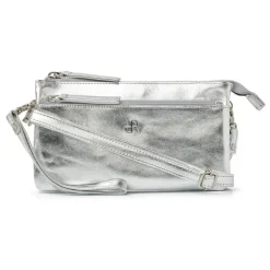 dR Amsterdam Clutch|Clutch Metallics Silver