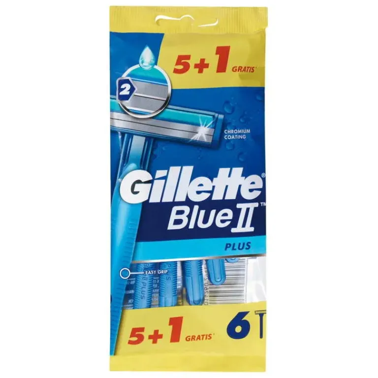Gillette Baard- En Scheerproducten|Blue II Plus 6 stuks