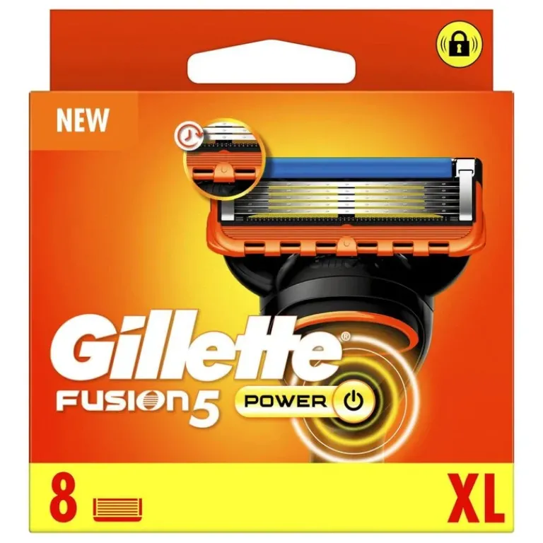 Gillette Baard- En Scheerproducten|Fusion 5 Power Scheermesjes 8 stuks