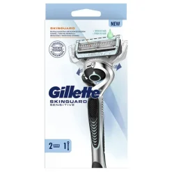 Gillette Baard- En Scheerproducten|Skinguard Sensitive Razor 1 scheermes + 2 scheermesjes