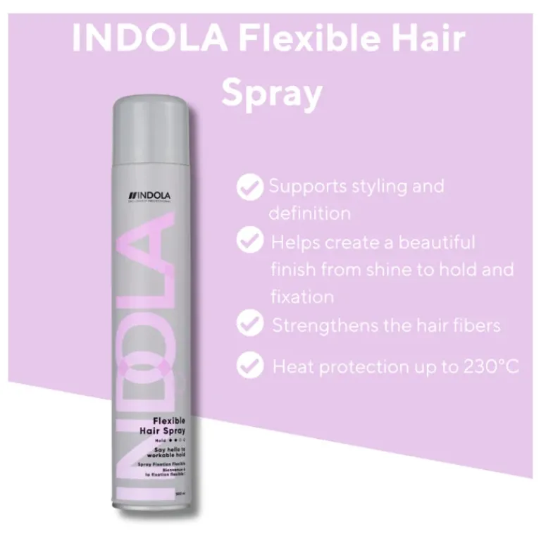 Indola Styling Spray|Care & Style Finish Flexible Hair Spray