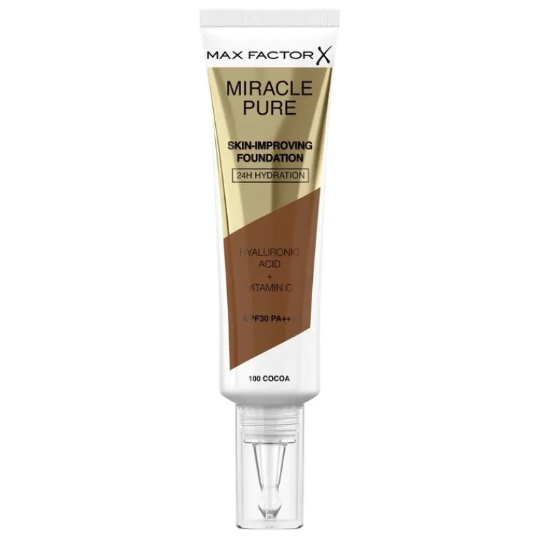 Max Factor Foundation|Miracle Pure Skin Improving Foundation 76 Warm Golden