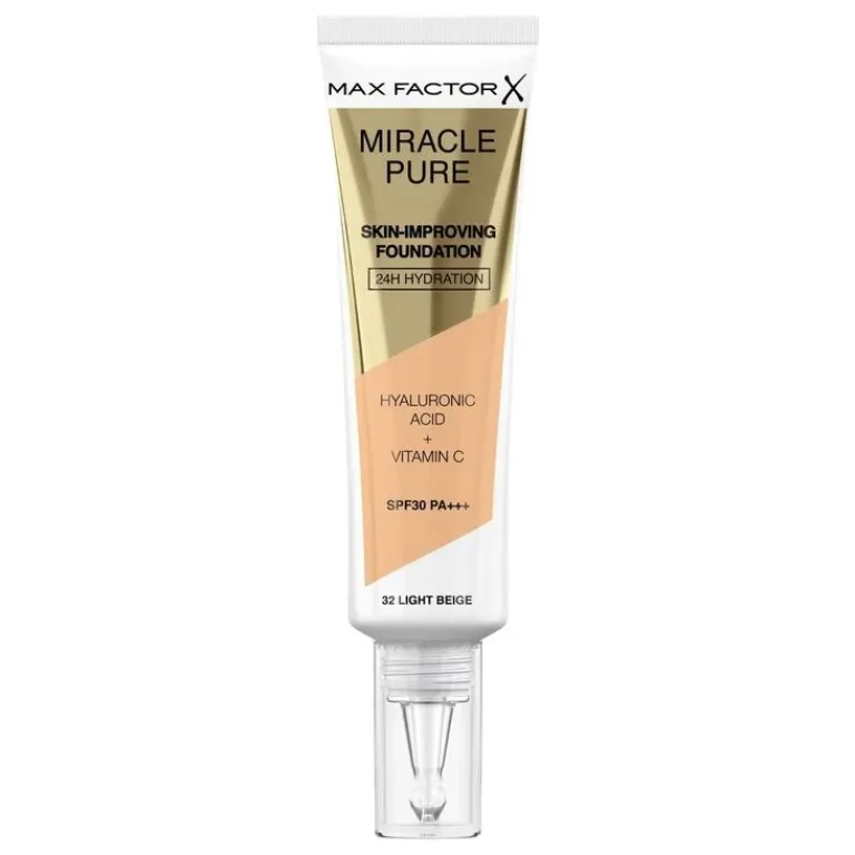 Max Factor Foundation|Miracle Pure Skin Improving Foundation 76 Warm Golden