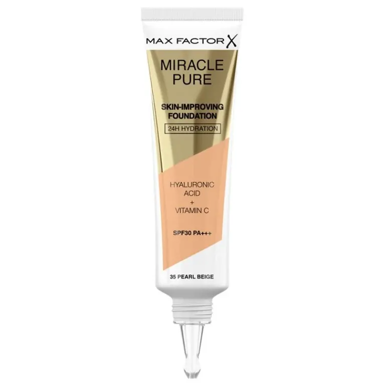 Max Factor Foundation|Miracle Pure Skin Improving Foundation 76 Warm Golden
