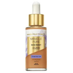 Max Factor Foundation|Miracle Pure Skin Reset Serum Foundation 60-80 Light To Medium
