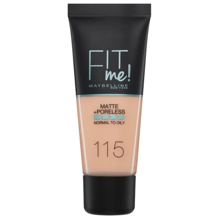 Maybelline Foundation|Fit Me! Matte+ Poreless Liquid Foundation 110 porcelain