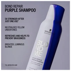Schwarzkopf Professional Shampoo|BlondMe Bond Repair Purple Shampoo