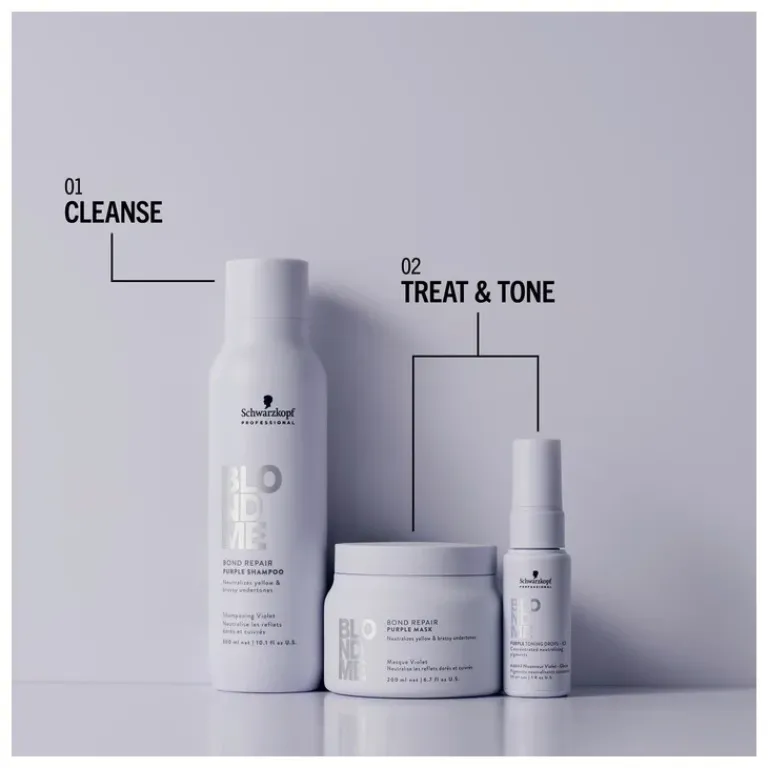 Schwarzkopf Professional Conditioner|BlondMe Bond Repair Purple Conditioner