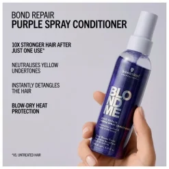 Schwarzkopf Professional Conditioner|BlondMe Bond Repair Purple Spray Conditioner