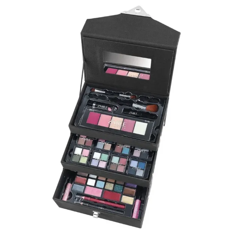 Zmile Cosmetics Make-Up Koffers|Make-up Koffer Velvety Dark Grey Limited Edition 32 x Oogschaduw