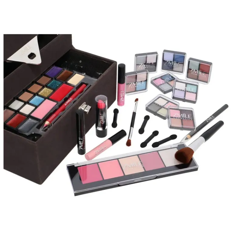 Zmile Cosmetics Make-Up Koffers|Make-up Koffer Velvety Dark Grey Limited Edition 32 x Oogschaduw